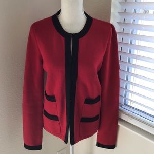 Beautiful Red Talbots Sweater/Blazer